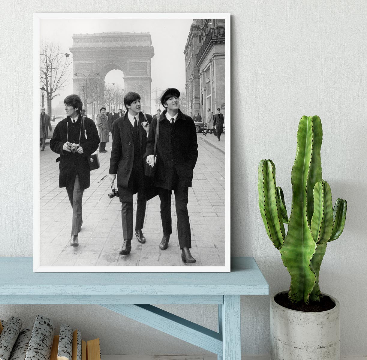 The Beatles in Paris Framed Print - Canvas Art Rocks -6