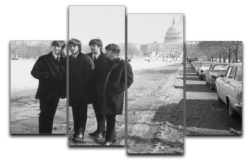 The Beatles in Washington 4 Split Panel Canvas  - Canvas Art Rocks - 1