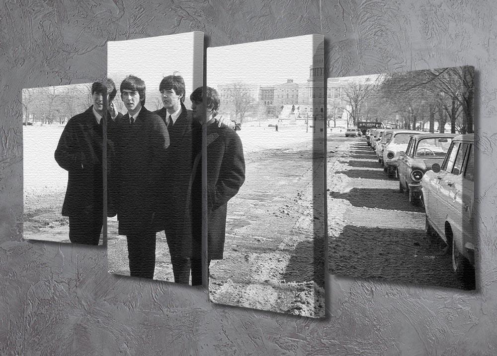 The Beatles in Washington 4 Split Panel Canvas - Canvas Art Rocks - 2