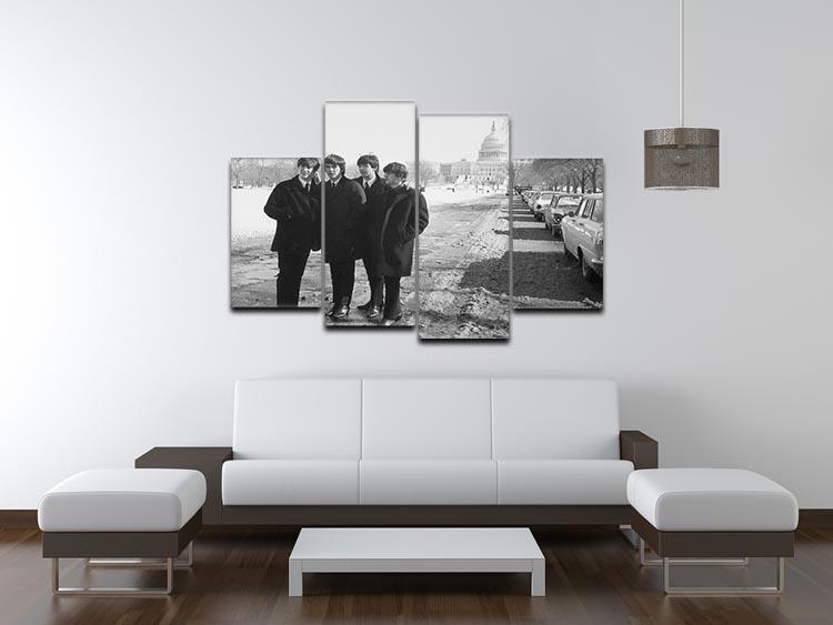 The Beatles in Washington 4 Split Panel Canvas - Canvas Art Rocks - 3