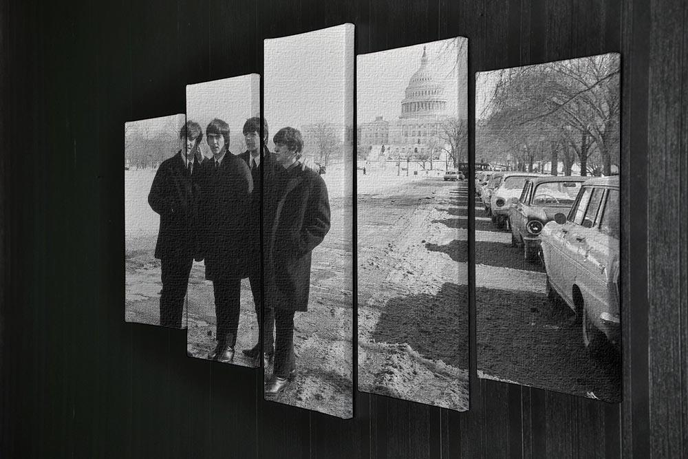 The Beatles in Washington 5 Split Panel Canvas - Canvas Art Rocks - 2