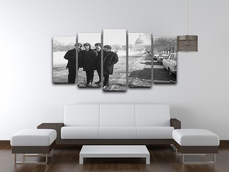 The Beatles in Washington 5 Split Panel Canvas - Canvas Art Rocks - 3
