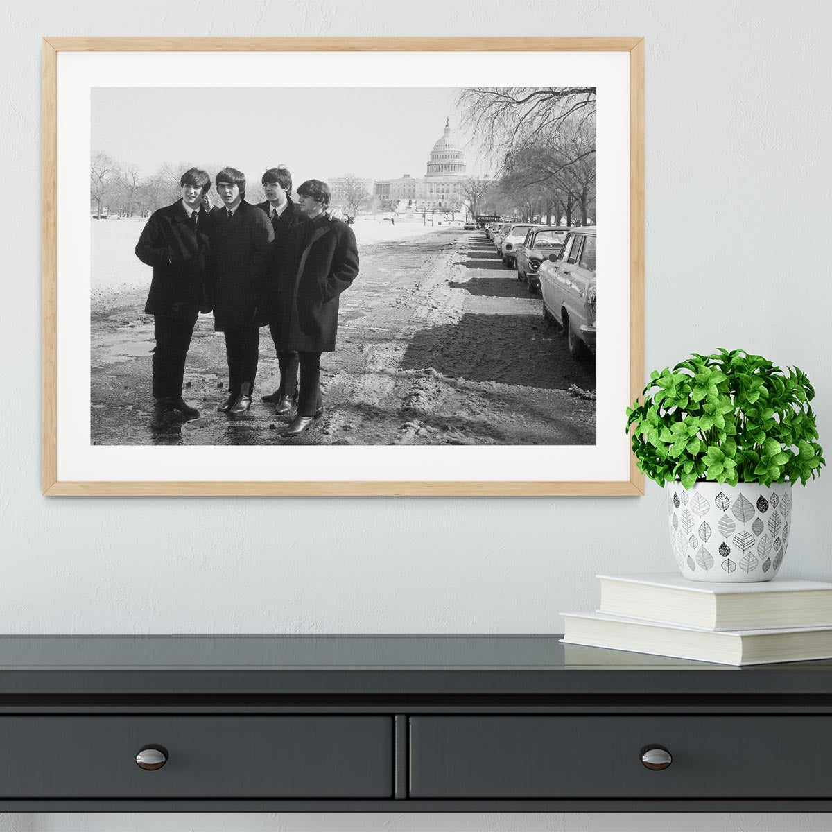 The Beatles in Washington Framed Print - Canvas Art Rocks - 3