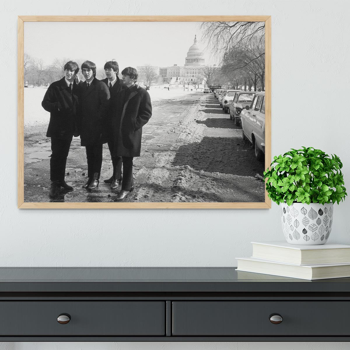 The Beatles in Washington Framed Print - Canvas Art Rocks - 4