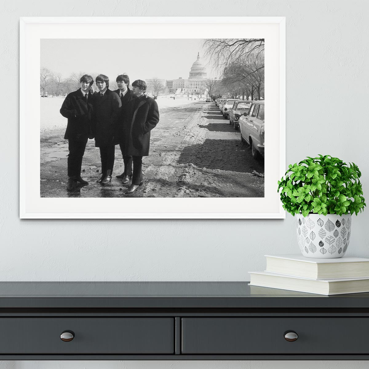 The Beatles in Washington Framed Print - Canvas Art Rocks - 5