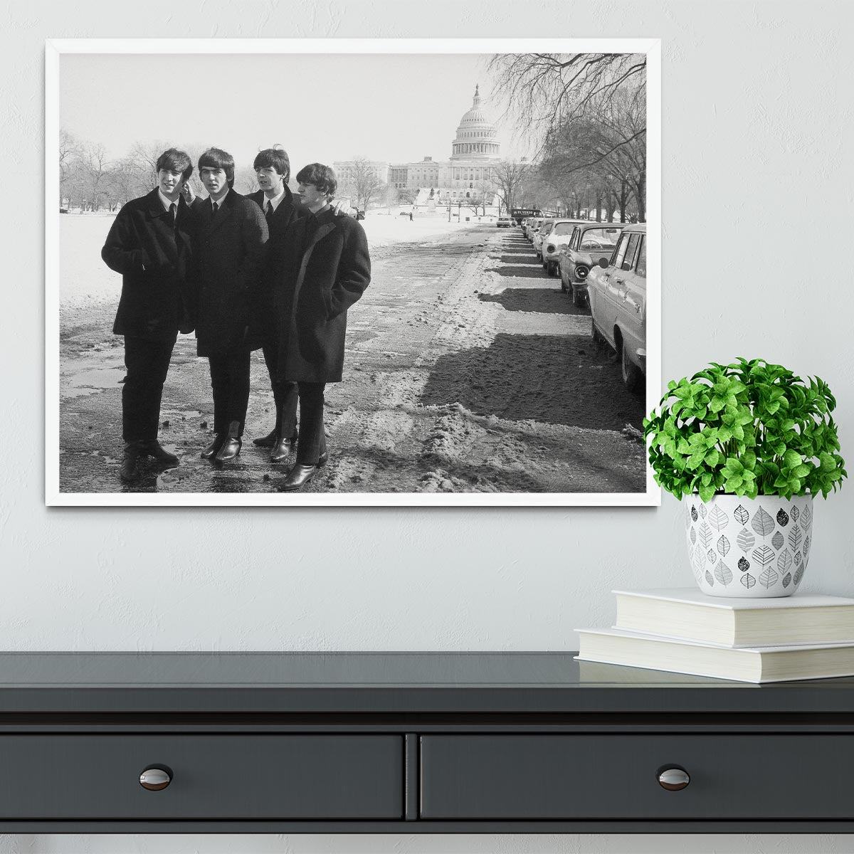 The Beatles in Washington Framed Print - Canvas Art Rocks -6