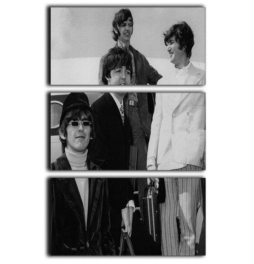 The Beatles leaving London Airport 3 Split Panel Canvas Print - Canvas Art Rocks - 1