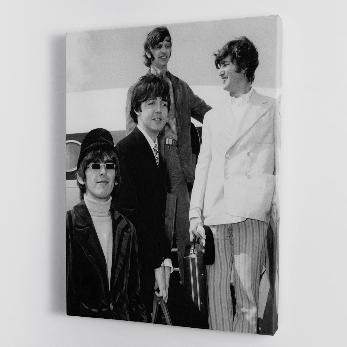 The Beatles leaving London Airport Canvas Print or Poster - Canvas Art Rocks - 1
