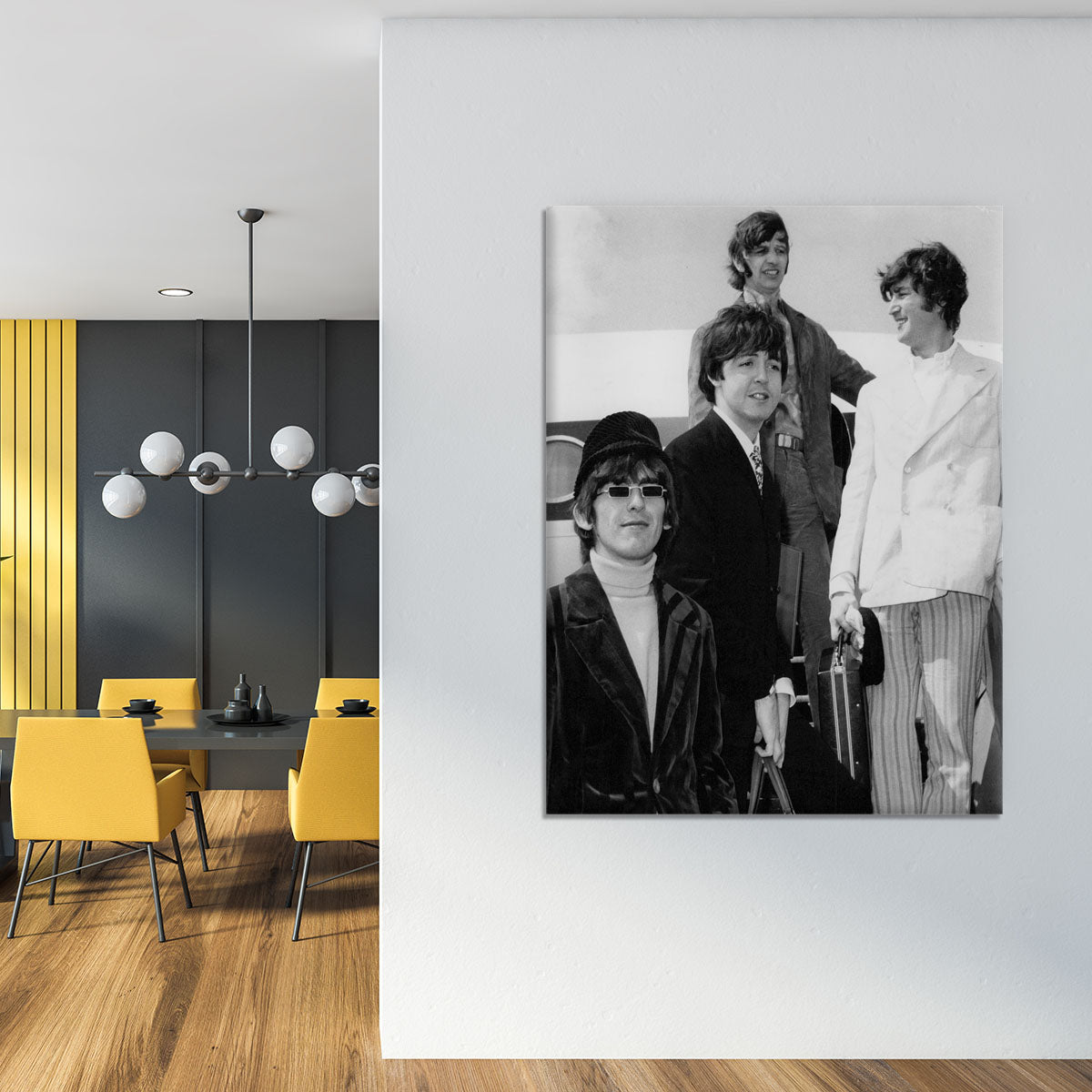 The Beatles leaving London Airport Canvas Print or Poster - Canvas Art Rocks - 4
