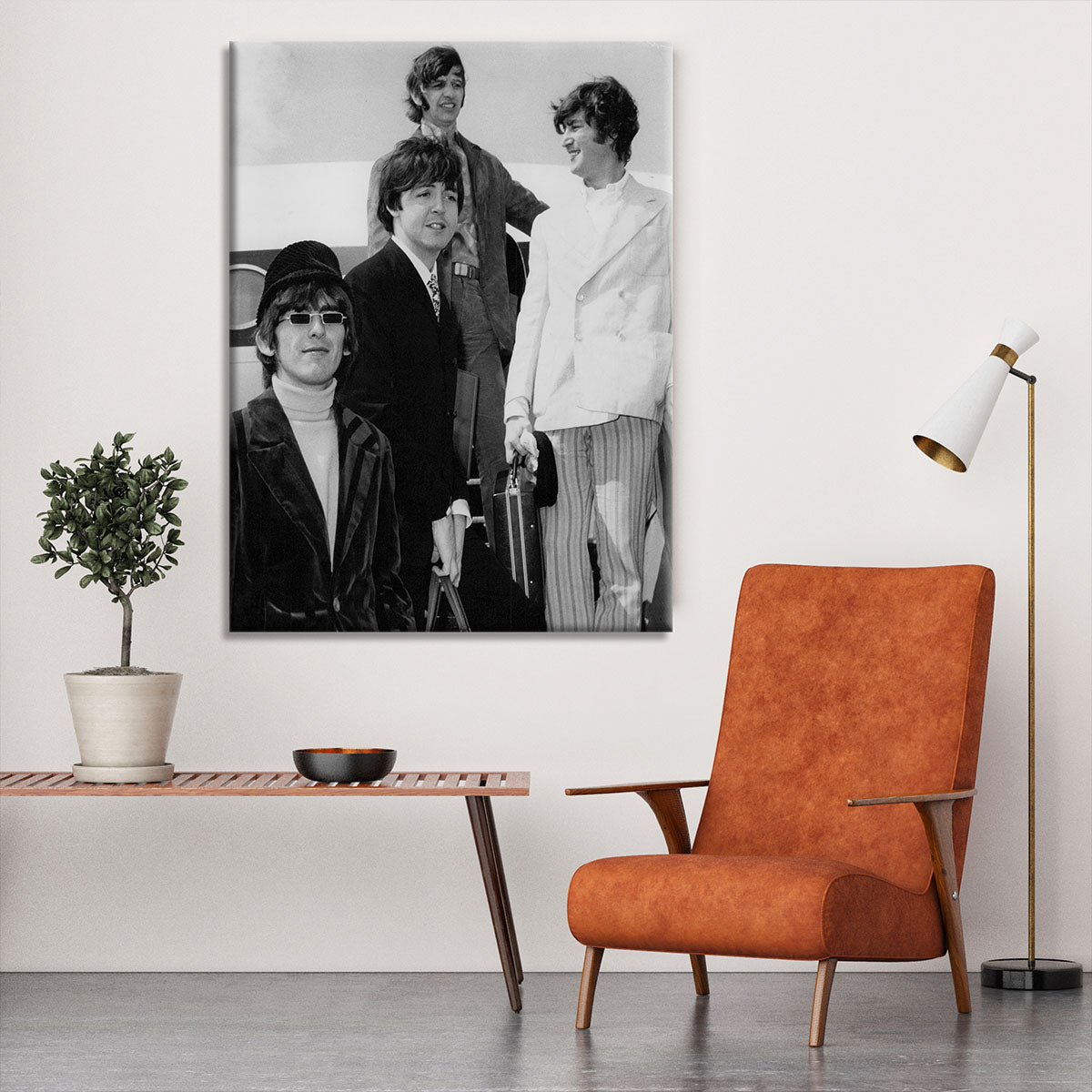The Beatles leaving London Airport Canvas Print or Poster - Canvas Art Rocks - 6