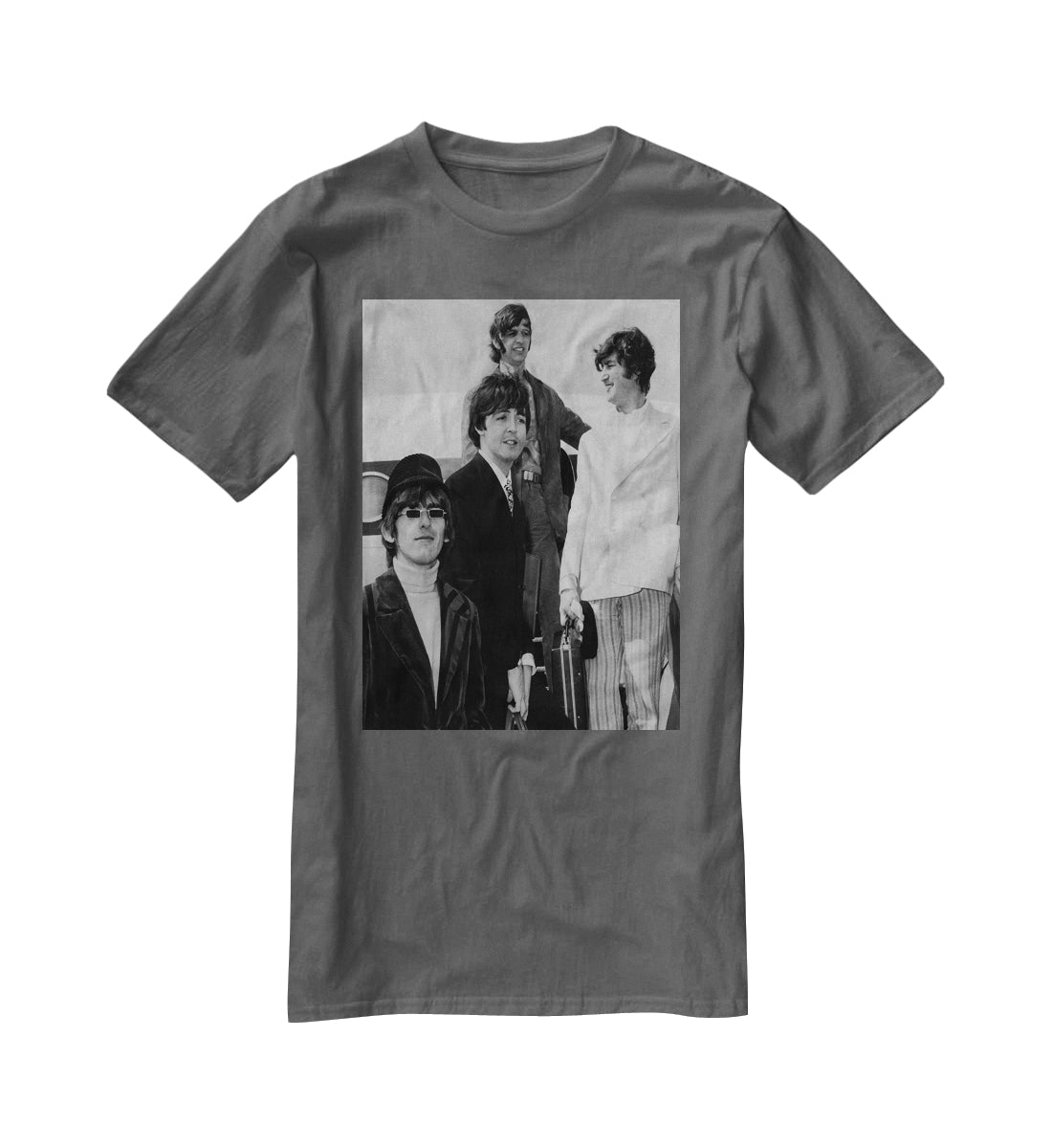 The Beatles leaving London Airport T-Shirt - Canvas Art Rocks - 3