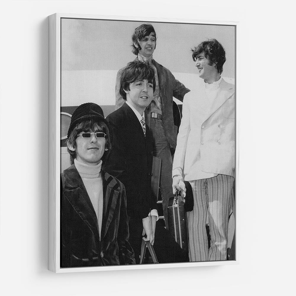 The Beatles leaving London Airport HD Metal Print
