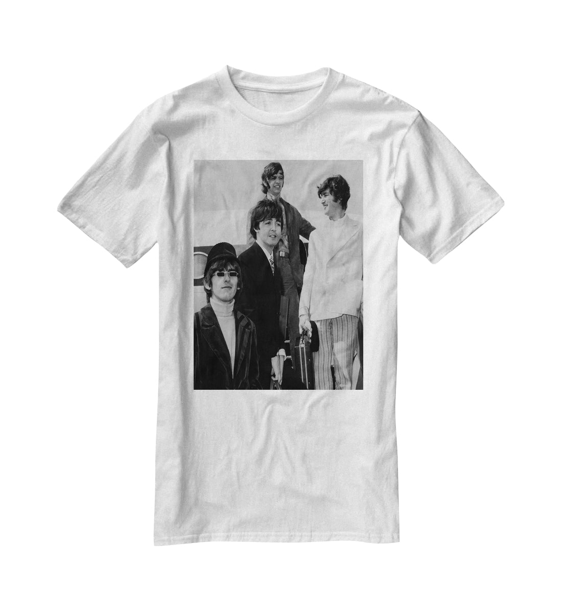 The Beatles leaving London Airport T-Shirt - Canvas Art Rocks - 5