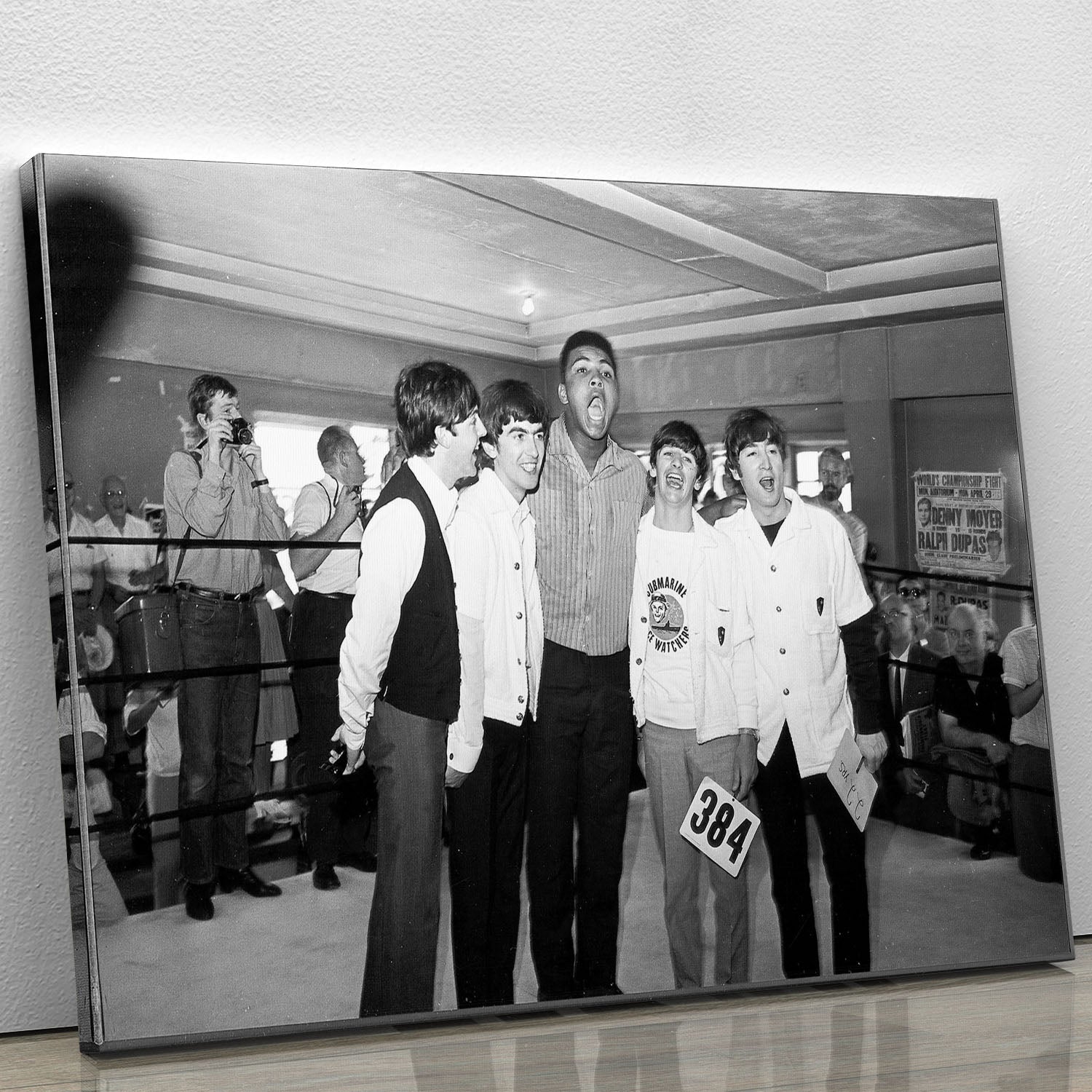 The Beatles meet Muhammad Ali Canvas Print or Poster - Canvas Art Rocks - 1