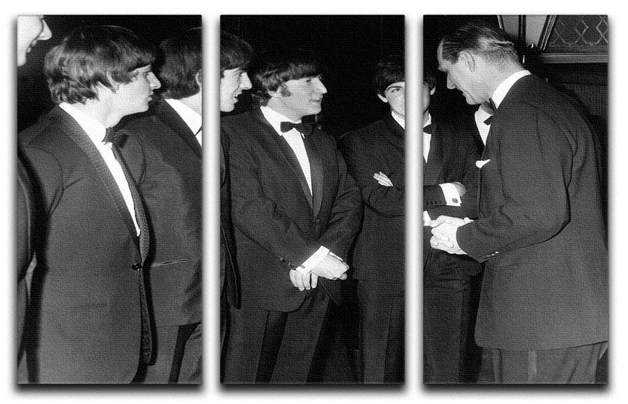 The Beatles meet Prince Philip 3 Split Panel Canvas Print - Canvas Art Rocks - 1