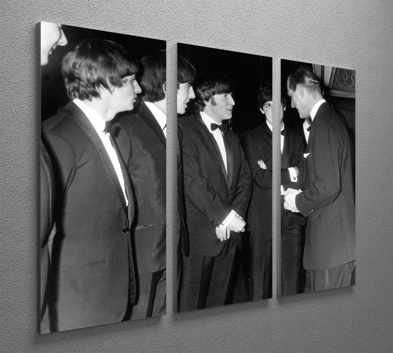 The Beatles meet Prince Philip 3 Split Panel Canvas Print - Canvas Art Rocks - 2