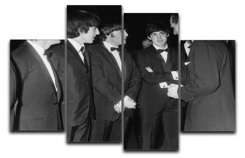 The Beatles meet Prince Philip 4 Split Panel Canvas  - Canvas Art Rocks - 1