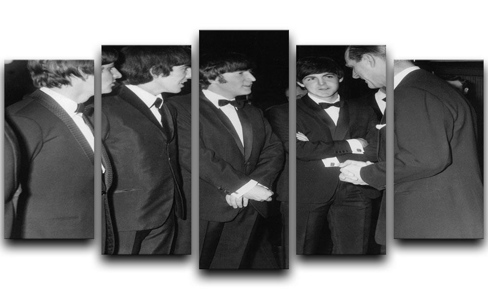 The Beatles meet Prince Philip 5 Split Panel Canvas  - Canvas Art Rocks - 1
