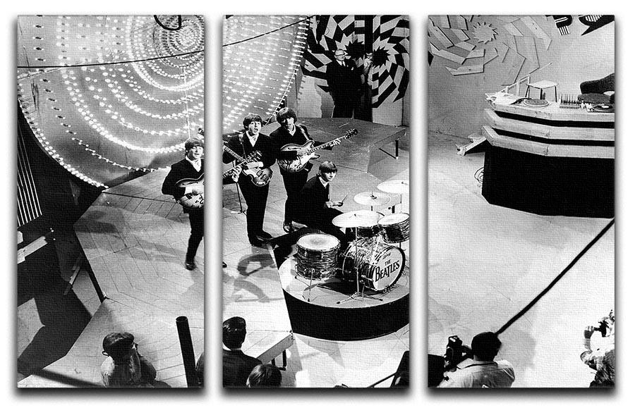 The Beatles on Top of the Pops 3 Split Panel Canvas Print - Canvas Art Rocks - 1