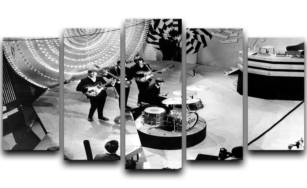 The Beatles on Top of the Pops 5 Split Panel Canvas  - Canvas Art Rocks - 1