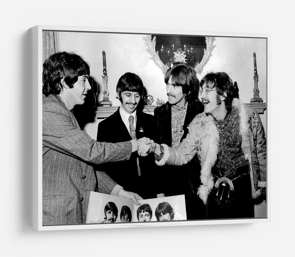 The Beatles shaking hands in 1967 HD Metal Print