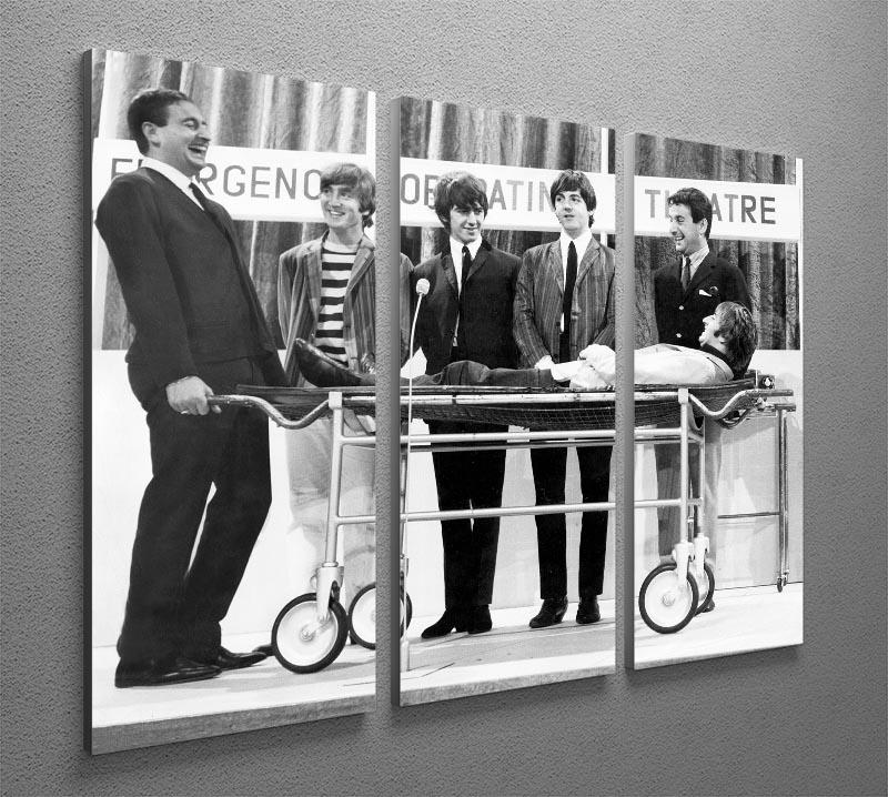 The Beatles with Mike and Bernie Winters 3 Split Panel Canvas Print - Canvas Art Rocks - 2