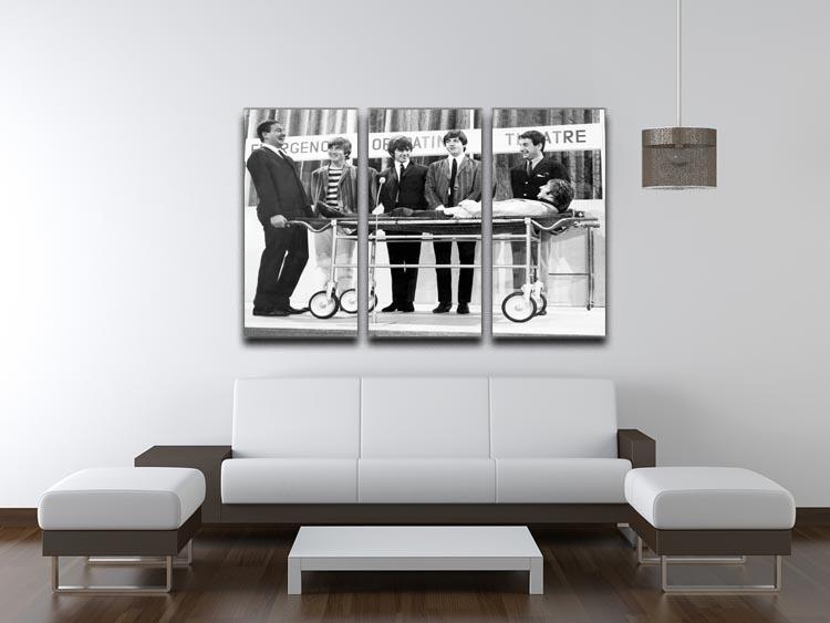 The Beatles with Mike and Bernie Winters 3 Split Panel Canvas Print - Canvas Art Rocks - 3