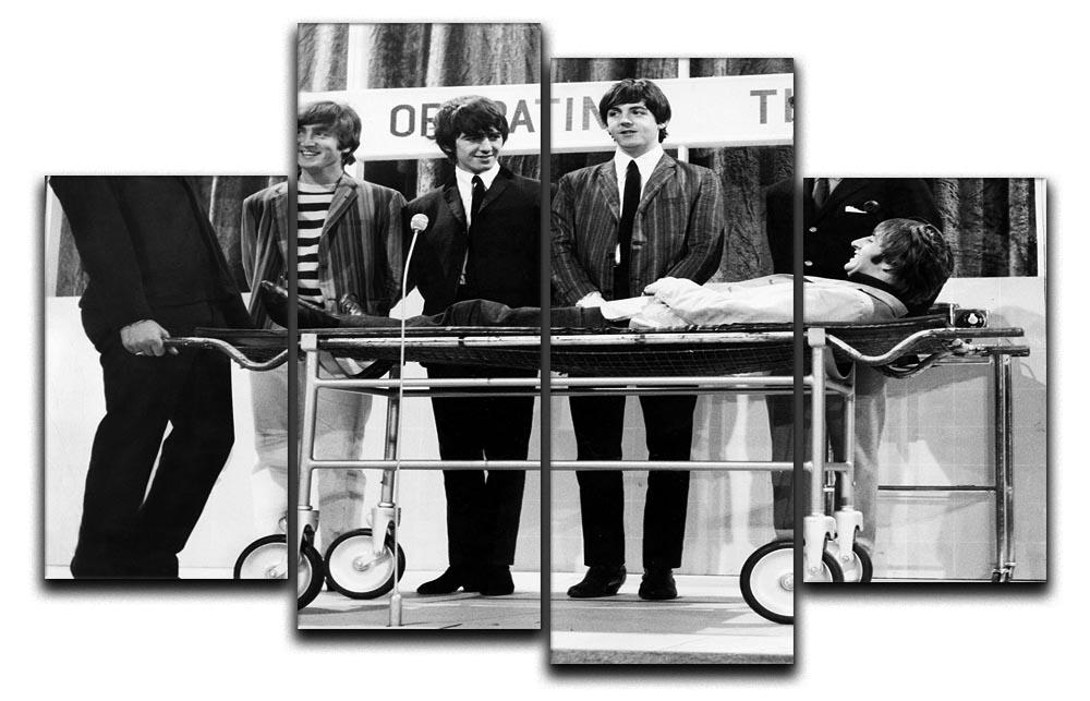 The Beatles with Mike and Bernie Winters 4 Split Panel Canvas  - Canvas Art Rocks - 1