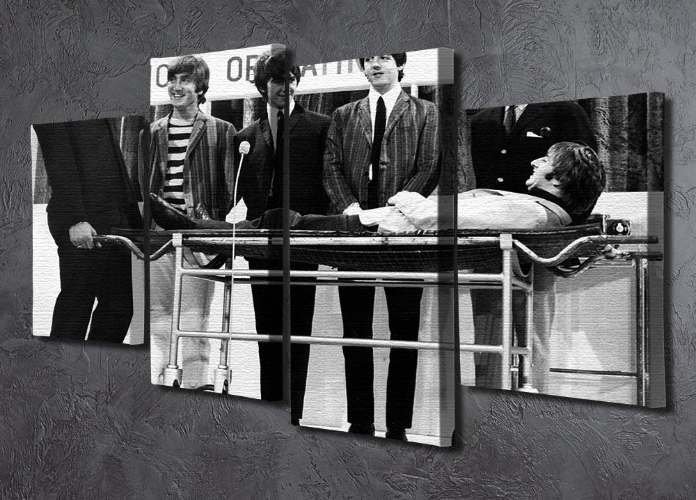The Beatles with Mike and Bernie Winters 4 Split Panel Canvas - Canvas Art Rocks - 2