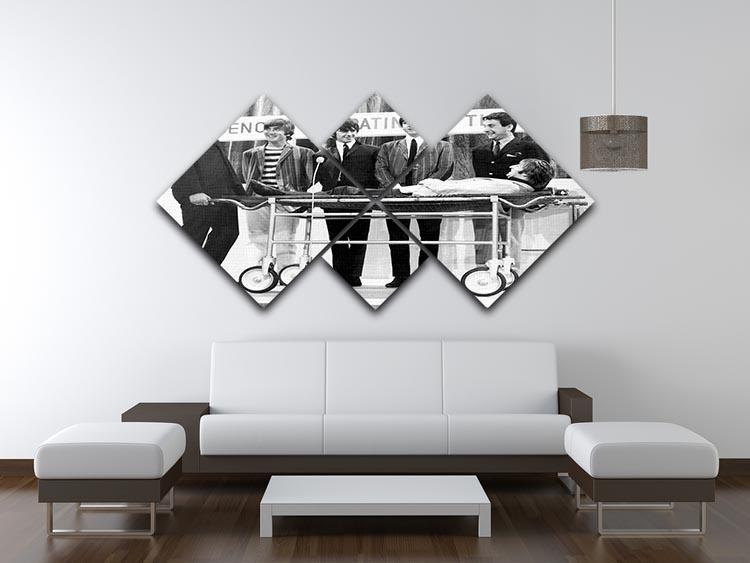 The Beatles with Mike and Bernie Winters 4 Square Multi Panel Canvas - Canvas Art Rocks - 3