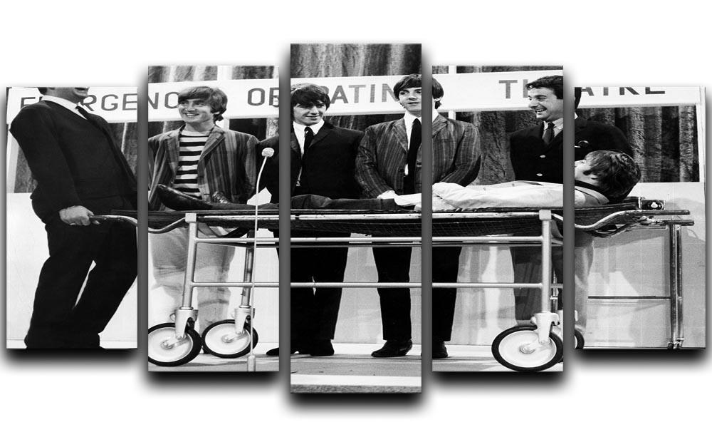 The Beatles with Mike and Bernie Winters 5 Split Panel Canvas  - Canvas Art Rocks - 1