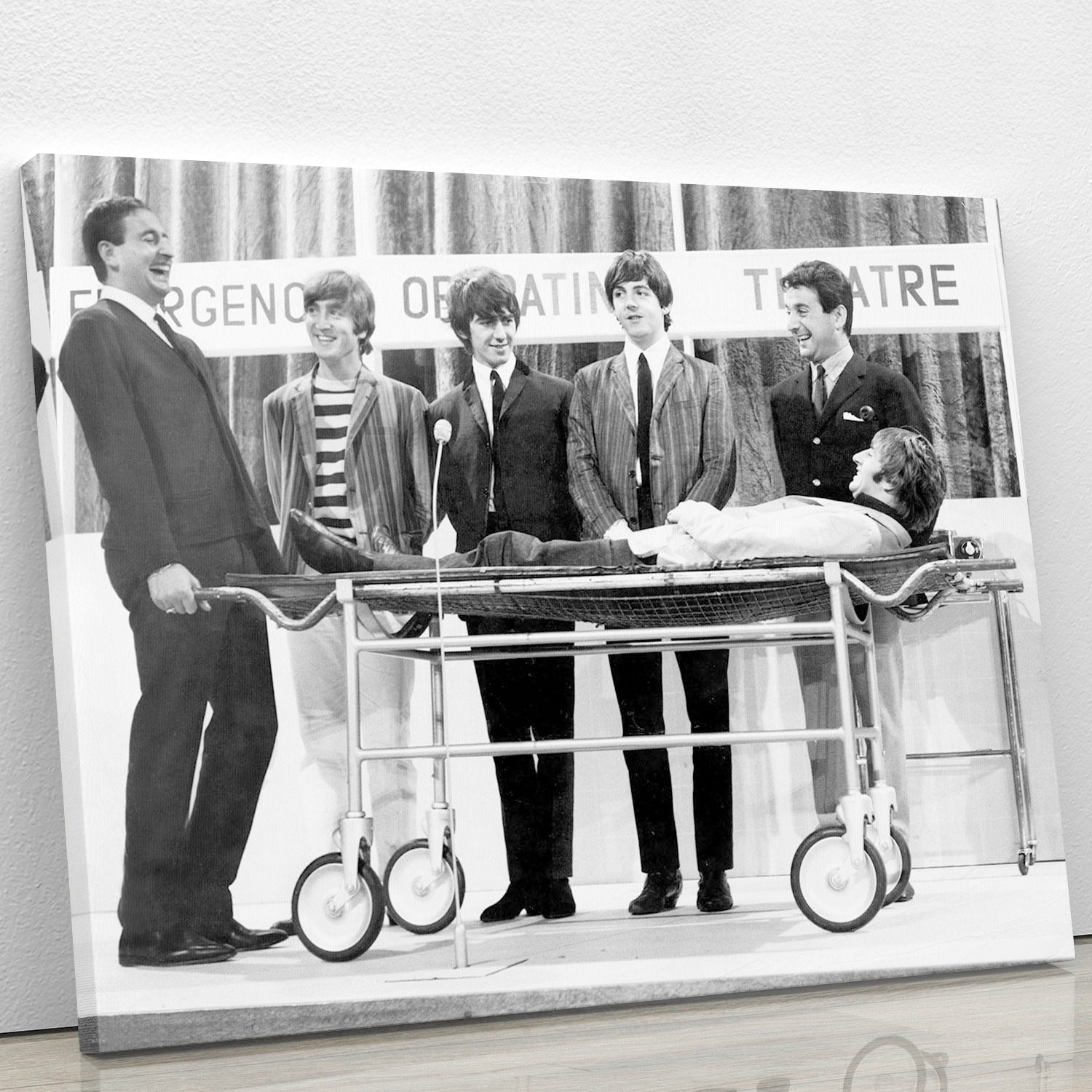 The Beatles with Mike and Bernie Winters Canvas Print or Poster - Canvas Art Rocks - 1