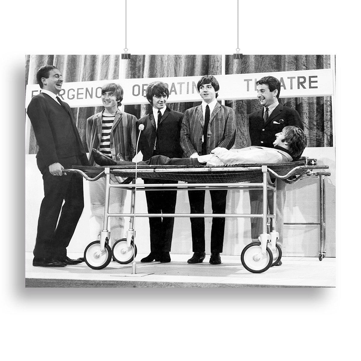 The Beatles with Mike and Bernie Winters Canvas Print or Poster - Canvas Art Rocks - 2