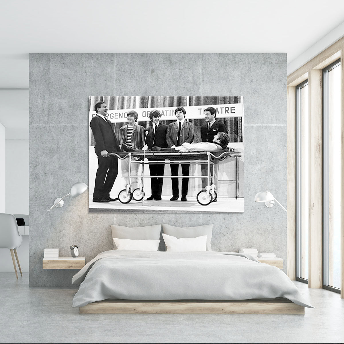The Beatles with Mike and Bernie Winters Canvas Print or Poster - Canvas Art Rocks - 5