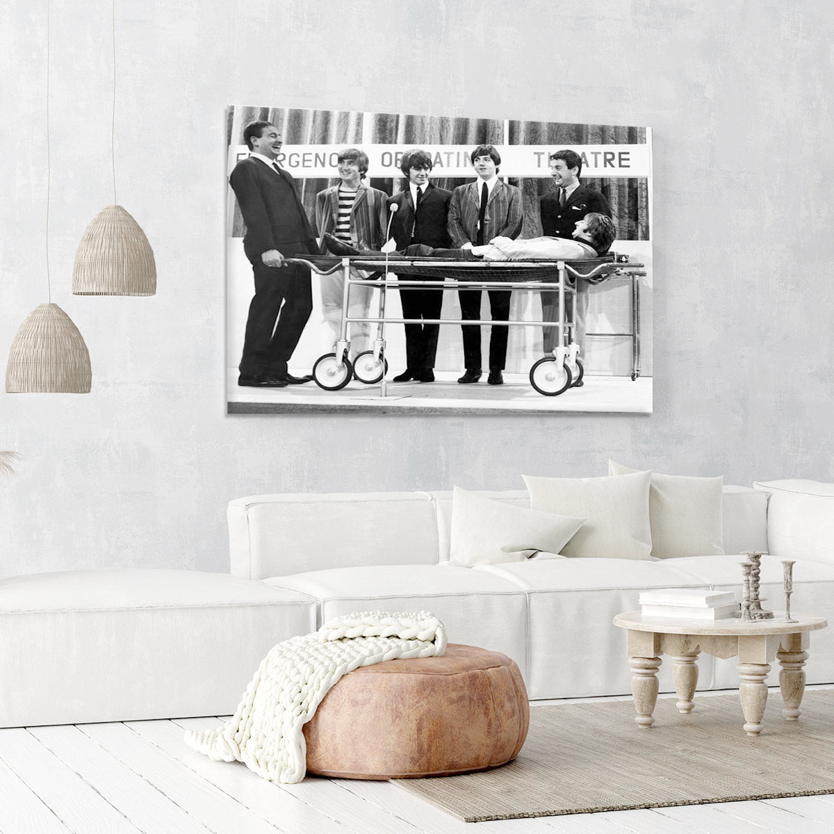 The Beatles with Mike and Bernie Winters Canvas Print or Poster - Canvas Art Rocks - 6