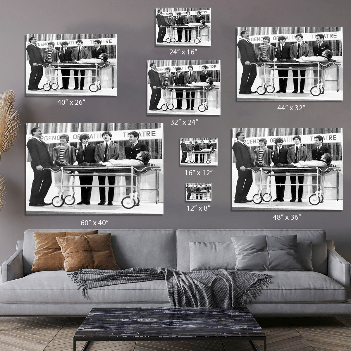 The Beatles with Mike and Bernie Winters Canvas Print or Poster - Canvas Art Rocks - 7