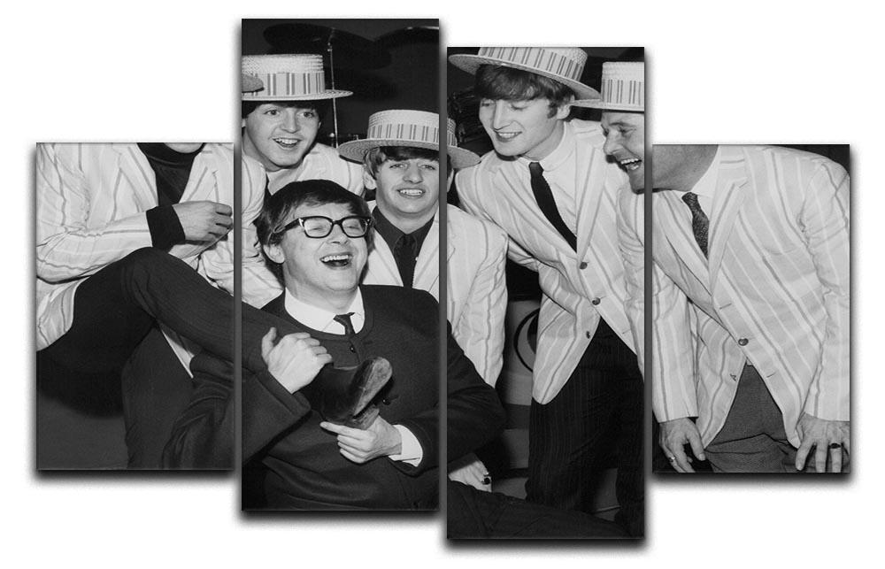 The Beatles with Morecambe and Wise 4 Split Panel Canvas  - Canvas Art Rocks - 1