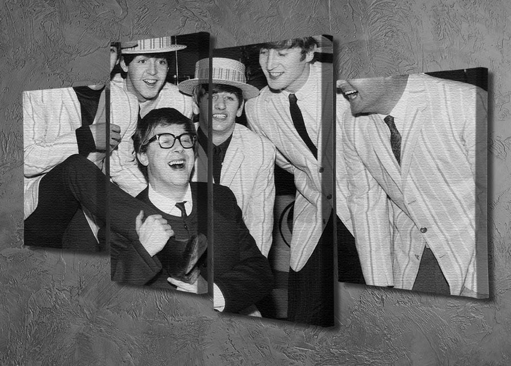 The Beatles with Morecambe and Wise 4 Split Panel Canvas - Canvas Art Rocks - 2