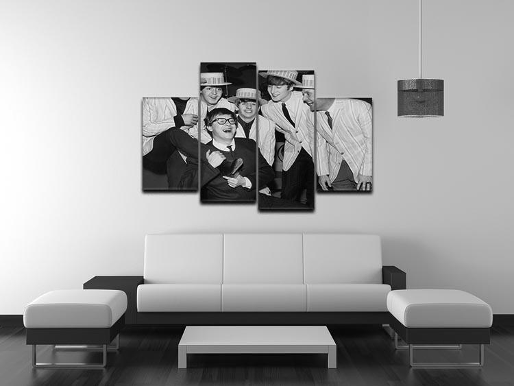 The Beatles with Morecambe and Wise 4 Split Panel Canvas - Canvas Art Rocks - 3