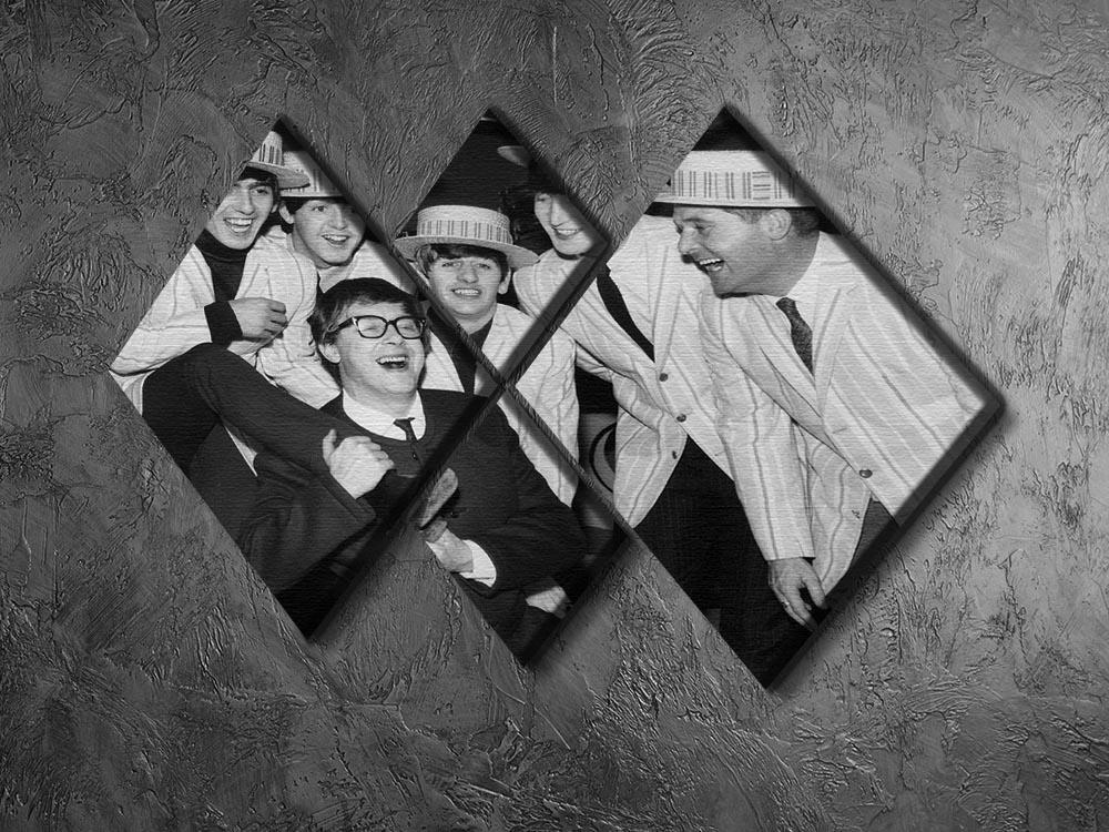 The Beatles with Morecambe and Wise 4 Square Multi Panel Canvas - Canvas Art Rocks - 2