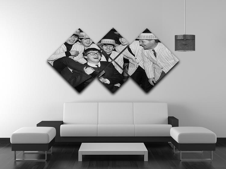 The Beatles with Morecambe and Wise 4 Square Multi Panel Canvas - Canvas Art Rocks - 3