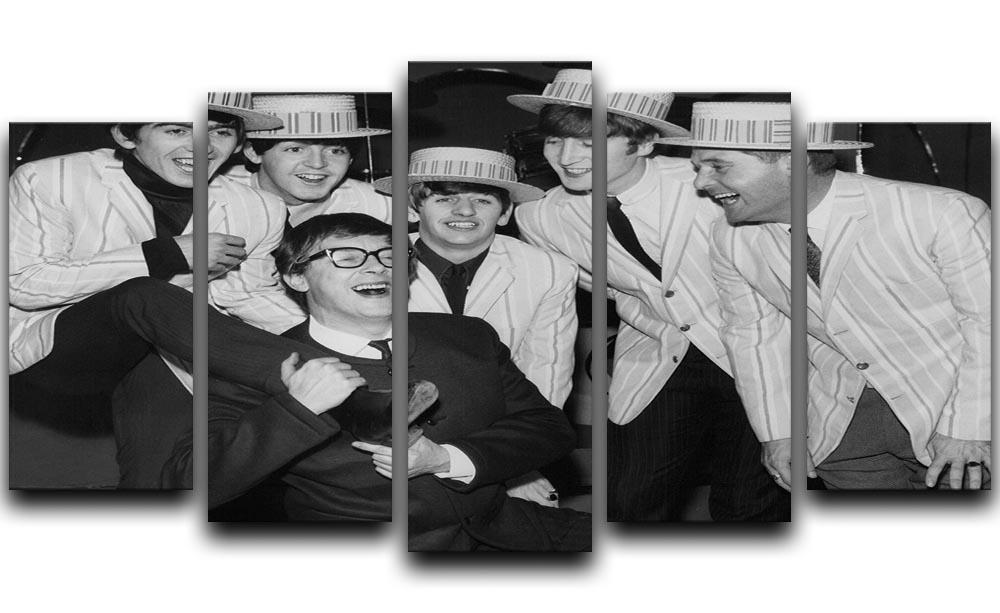 The Beatles with Morecambe and Wise 5 Split Panel Canvas  - Canvas Art Rocks - 1