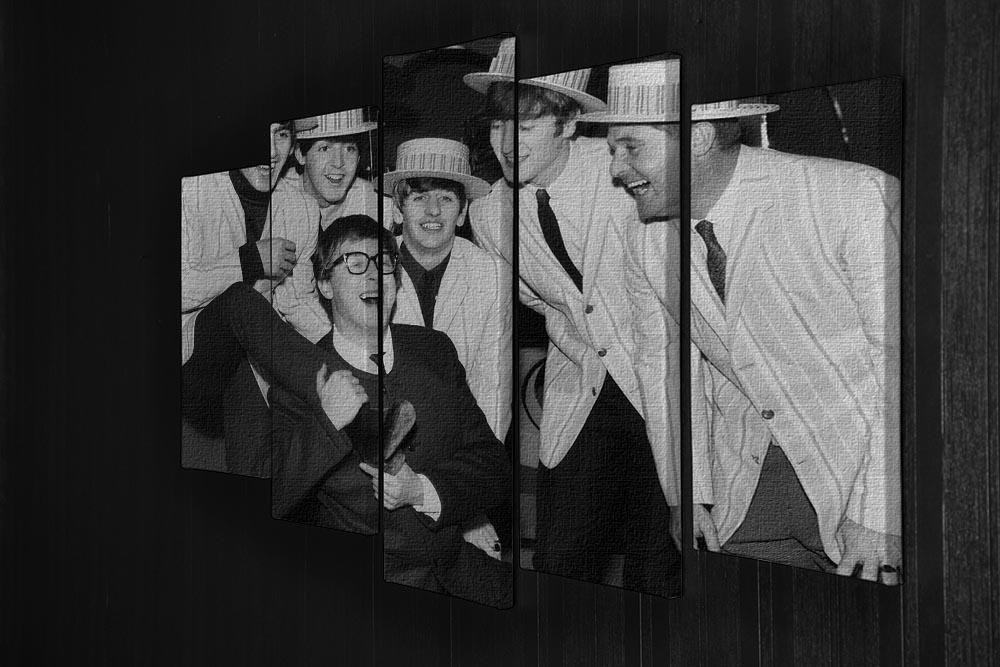 The Beatles with Morecambe and Wise 5 Split Panel Canvas - Canvas Art Rocks - 2