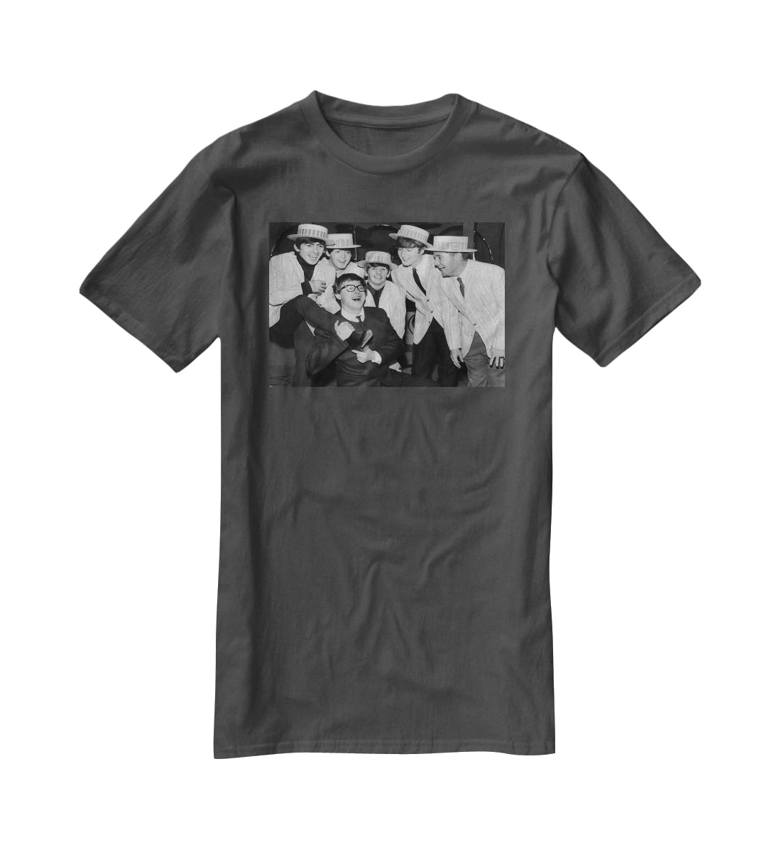 The Beatles with Morecambe and Wise T-Shirt - Canvas Art Rocks - 2