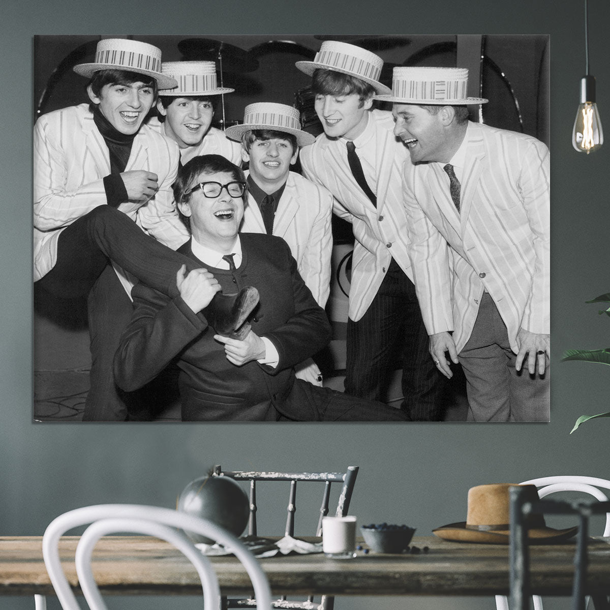 The Beatles with Morecambe and Wise Canvas Print or Poster - Canvas Art Rocks - 3