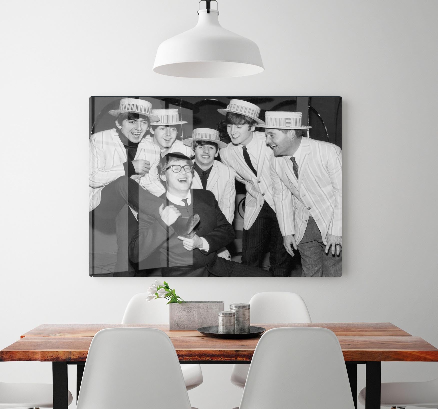The Beatles with Morecambe and Wise HD Metal Print