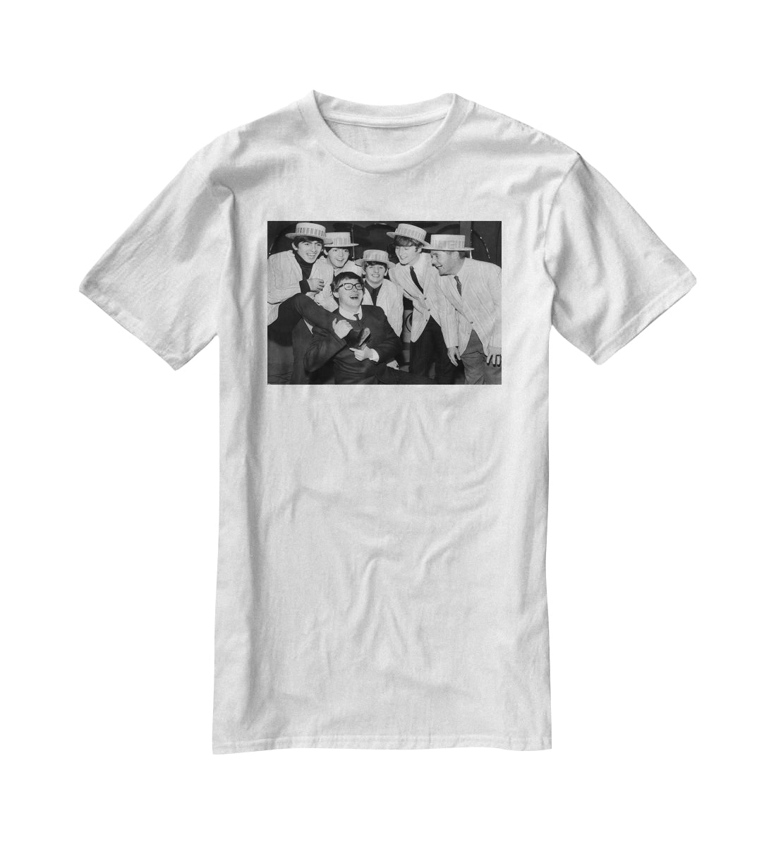 The Beatles with Morecambe and Wise T-Shirt - Canvas Art Rocks - 5