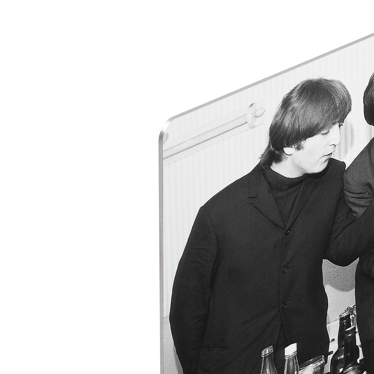 The Beatles with bottles of beer HD Metal Print