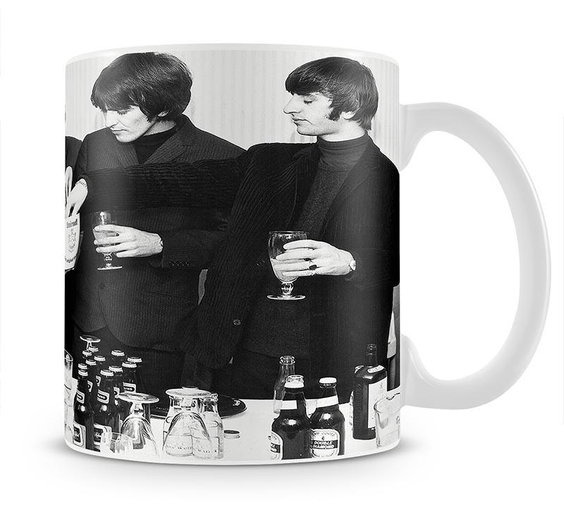 The Beatles with bottles of beer Mug - Canvas Art Rocks - 1