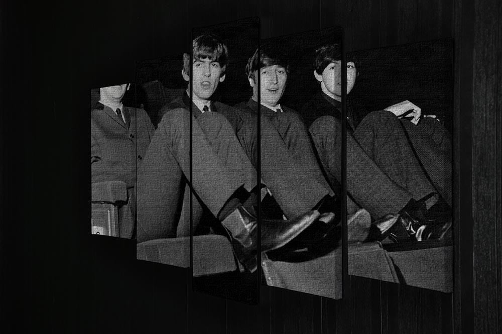 The Beatles with feet up in 1963 5 Split Panel Canvas - Canvas Art Rocks - 2